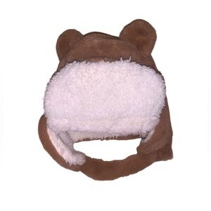 Brown & White Fur Bear Baby 24M/2T Winter Hat